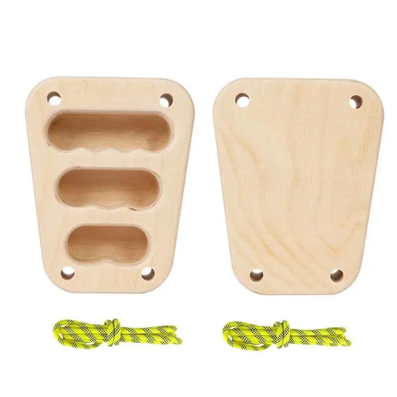 

Portable Hangboard 2X Rock Climbing Support Finger Exerciser Wooden Training Kit for Home Outdoor Gym Fitness Men Women Climbers