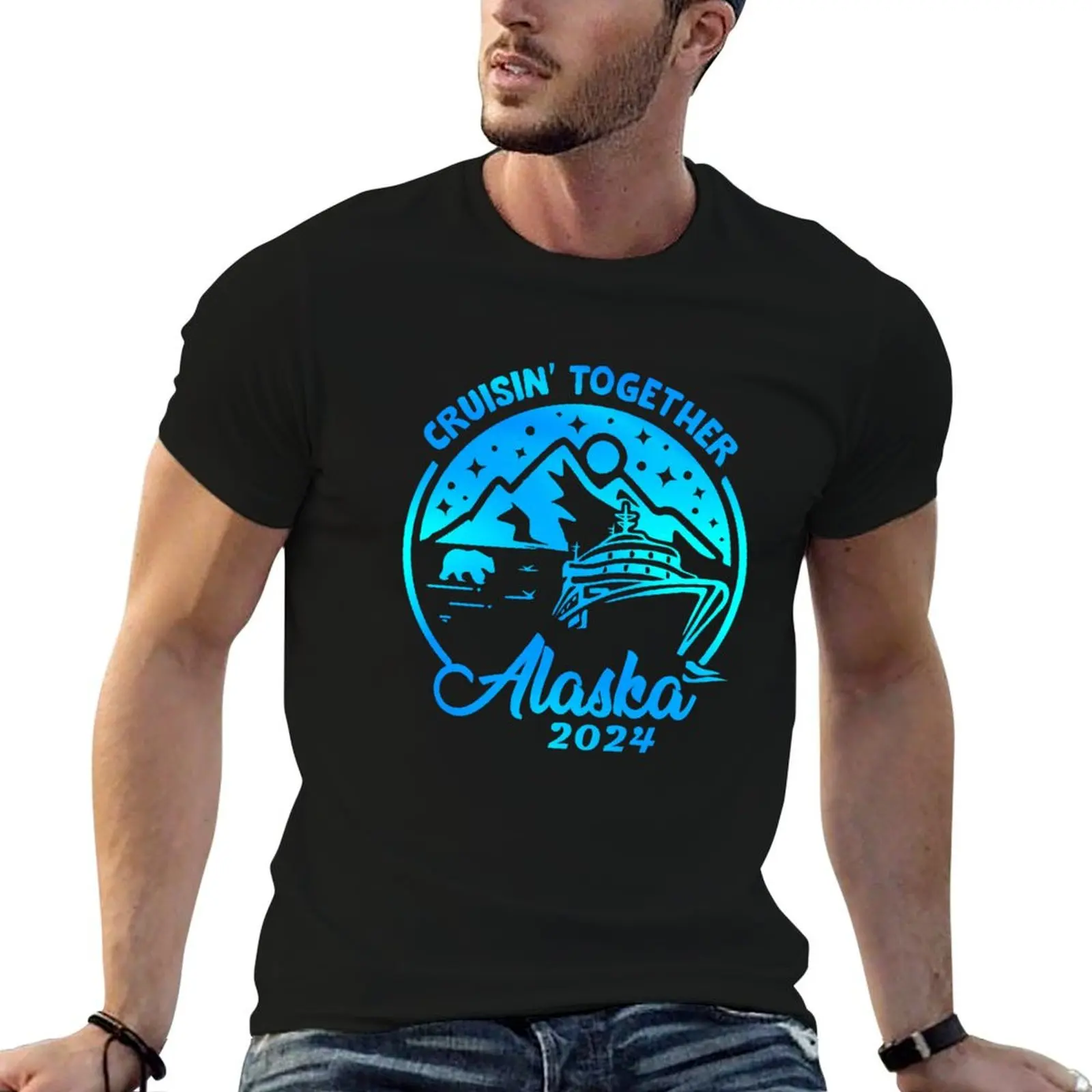 Camiseta Cruising Together Alaska 2024, Regalo para Amantes de Alaska, Camisetas Familiares para Cruceros, Camiseta con Oso Polar, Camiseta con Barco Crucero, Camiseta Alaska