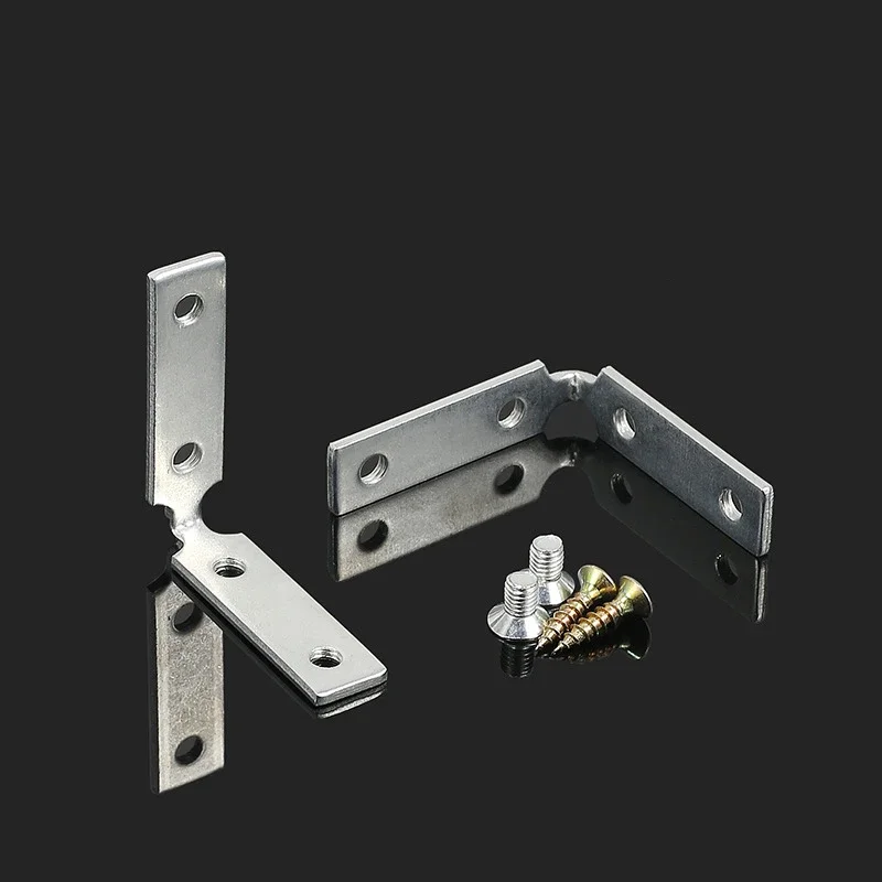 10Pcs Cabinet Handle Corner Code Fixing Corner Brackets L-shaped 90-degree Doors and Windows Iron Wardrobe Connectors