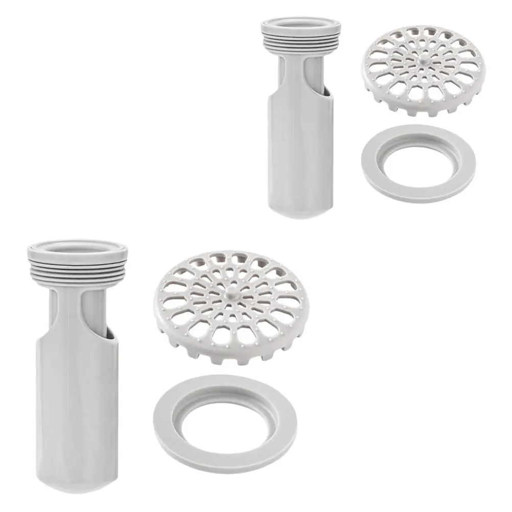 

2Pcs Floor Drain Covers Grey Bathroom Sink Strainer Anti Plug for Tub Shower Drain High Performance Low Price