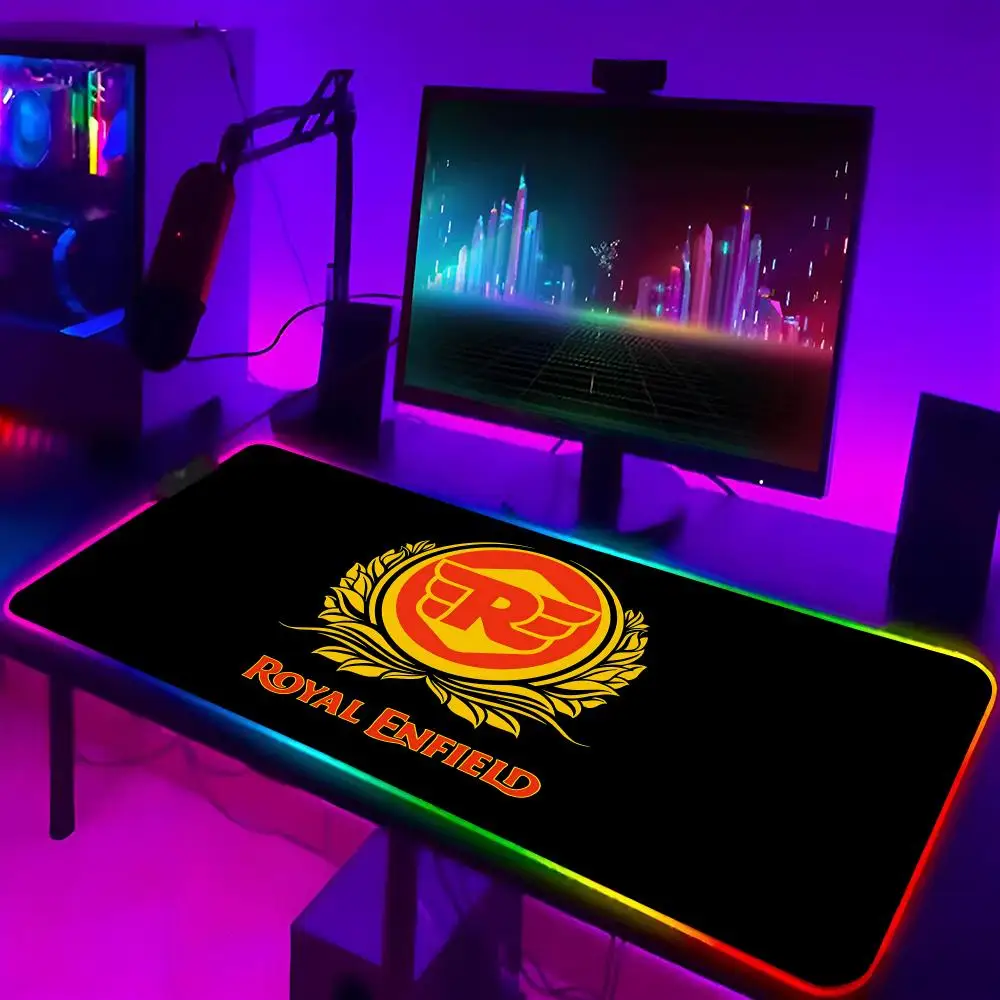 Royal Enfields Mouse Pad Xxl Laptop Mat Gaming Rgb Mousepad Backlit INS Keyboard Gamer Girl Table Pads Deskpad