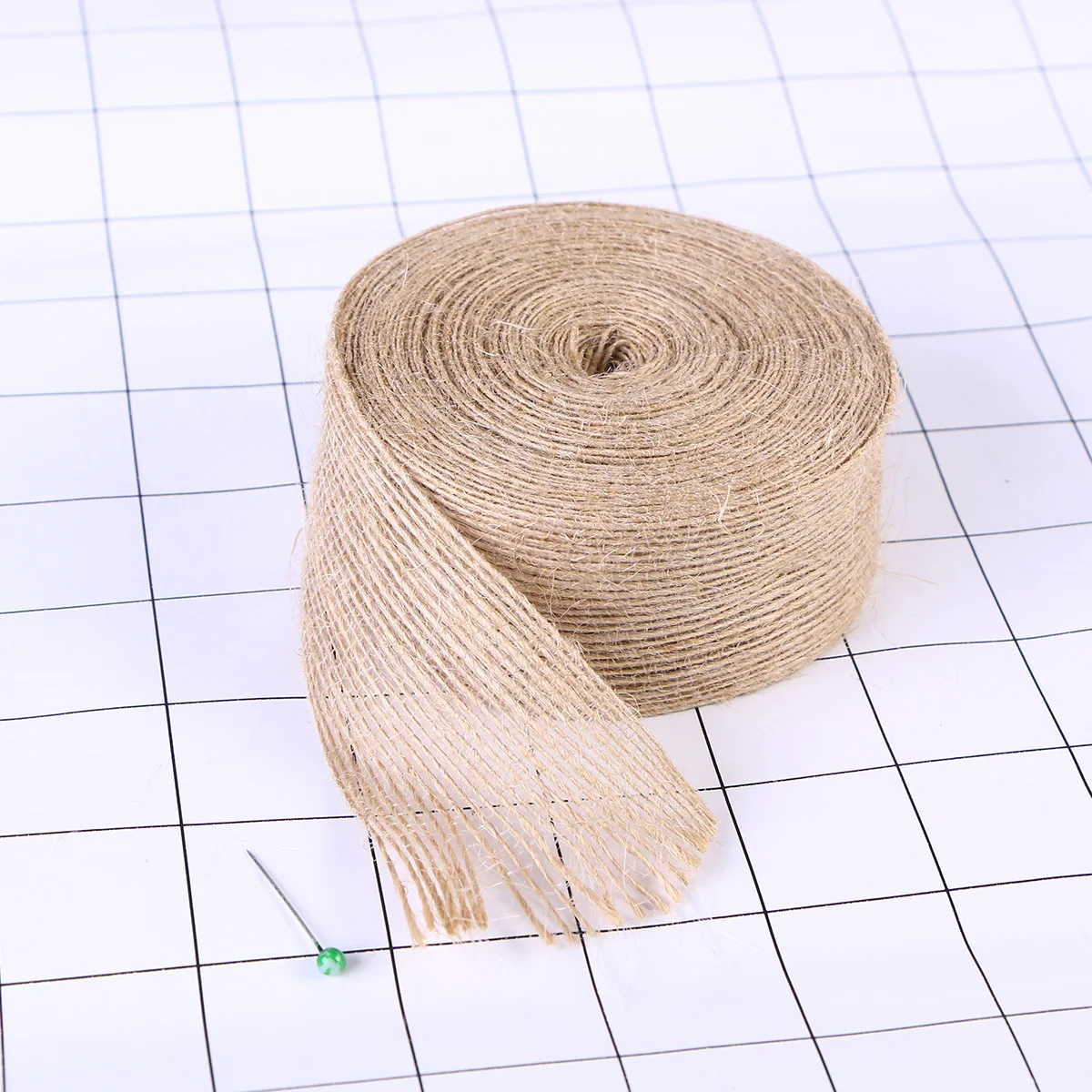 

10M 3.8Cm Jute Burlap Ribbon Natural Brown Diy Craft Decoration Webbing For Home Gift Basket Clothing Accessories Rope