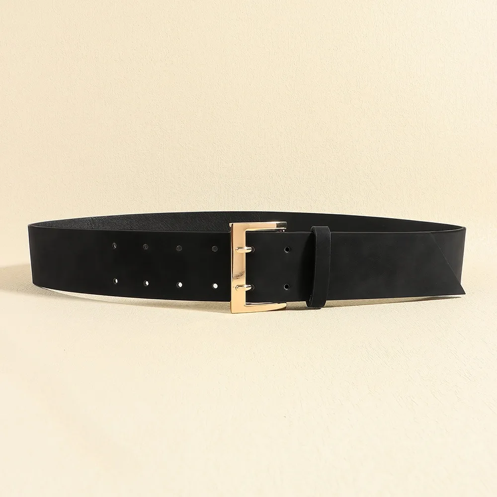 

Women Fashion Luxury Design Suede Leather Wide Belt Trendy Versatile Business Waist Strap Casual Trouser Dress Belts Gifts