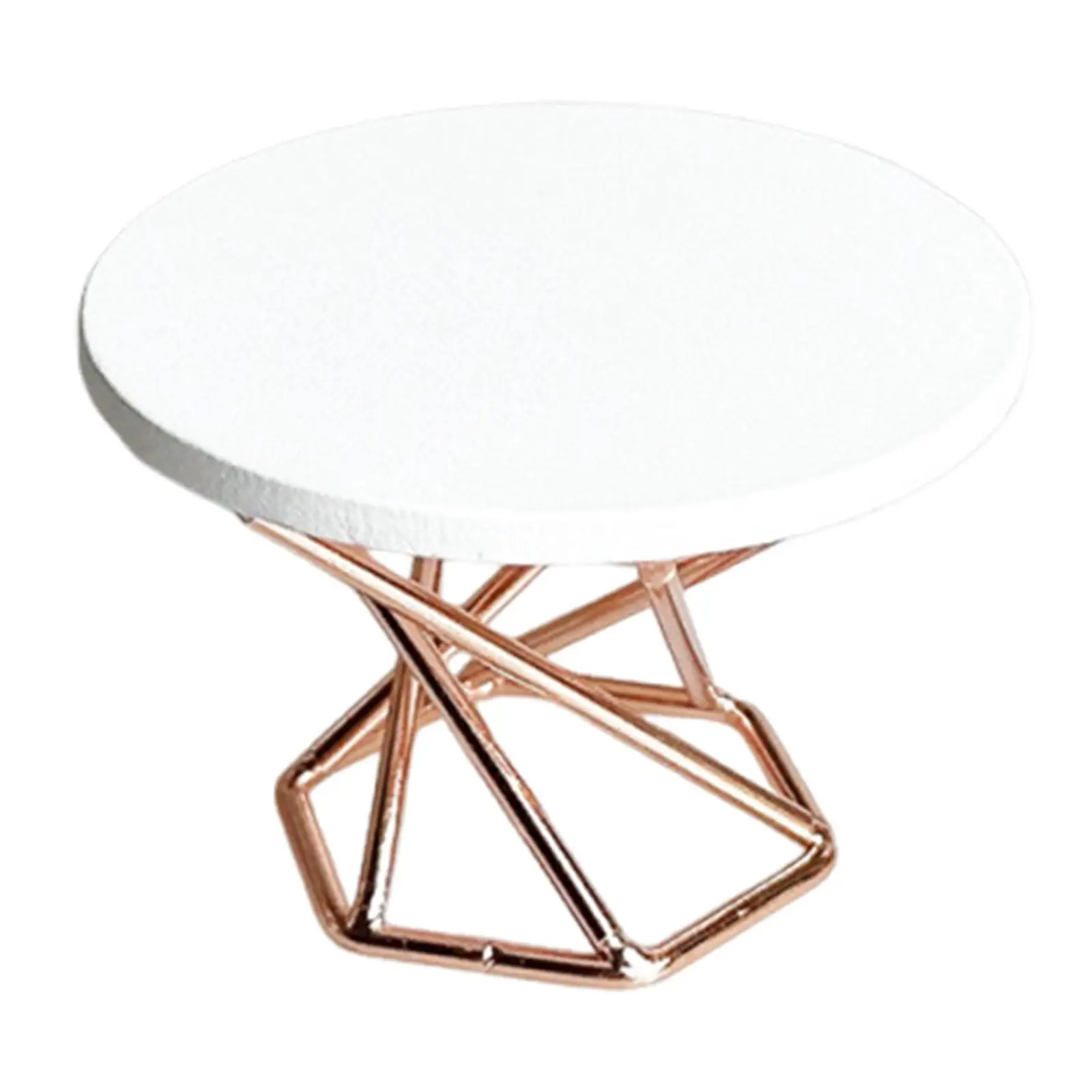 Mesa auxiliar para muebles de casa de muñecas, 1/12, 6,5x4,6 cm, para decoración de miniescena, modelo de mesa auxiliar, tapa de madera