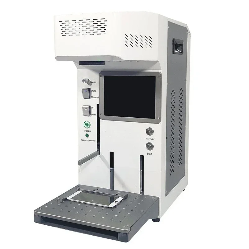 Screen removal machine, Apple LCD screen frame back cover fiber optic marking engraving machine