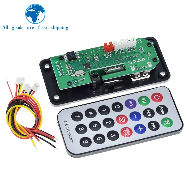 MP3 Decoder Board Color Screen Bluetooth V5.0 Car MP3 Player USB Recording Module FM AUX Radio For Speaker