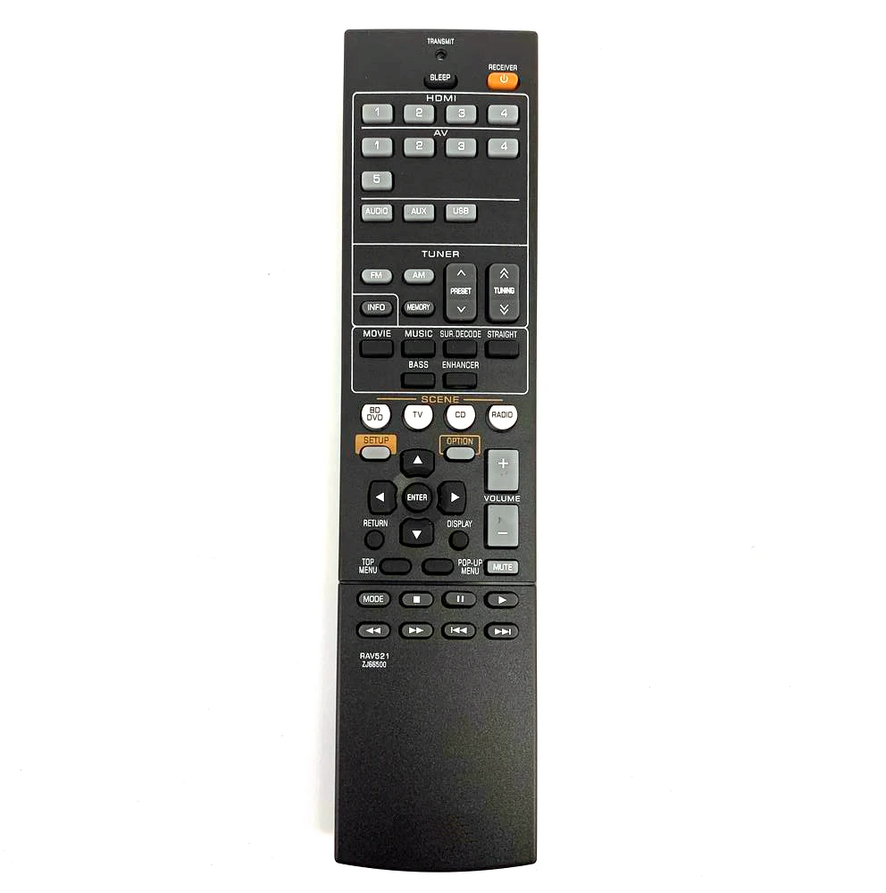 New Remote Control RAV521 ZJ66500 For YAMAHA AV BD DVD Radio CD TV Audio/Video Receiver RXV377 RXV377BL YHT4910U YHT4910UBL