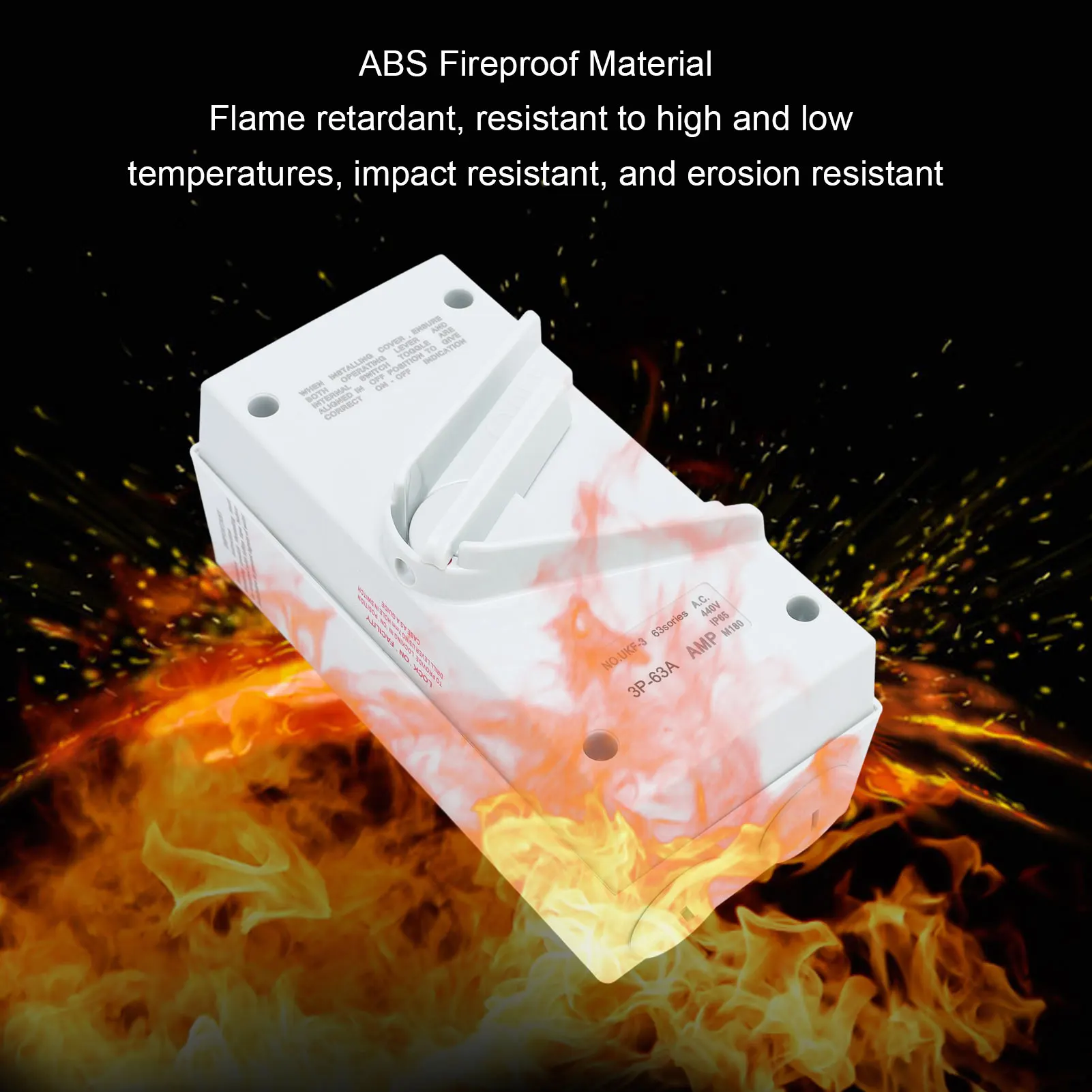 63A 440V AC Разъединитель Закрытый двигатель Разъединитель AC440V 63A 3-полюсный IP65 Водонепроницаемый закрытый автоматический выключатель двигателя