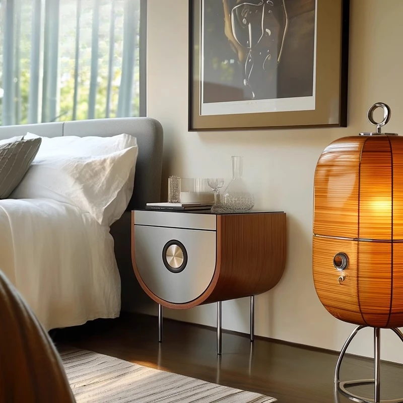 

Bedside table, locker, integrated master bedroom, small stainless steel bedside small narrow cabinet