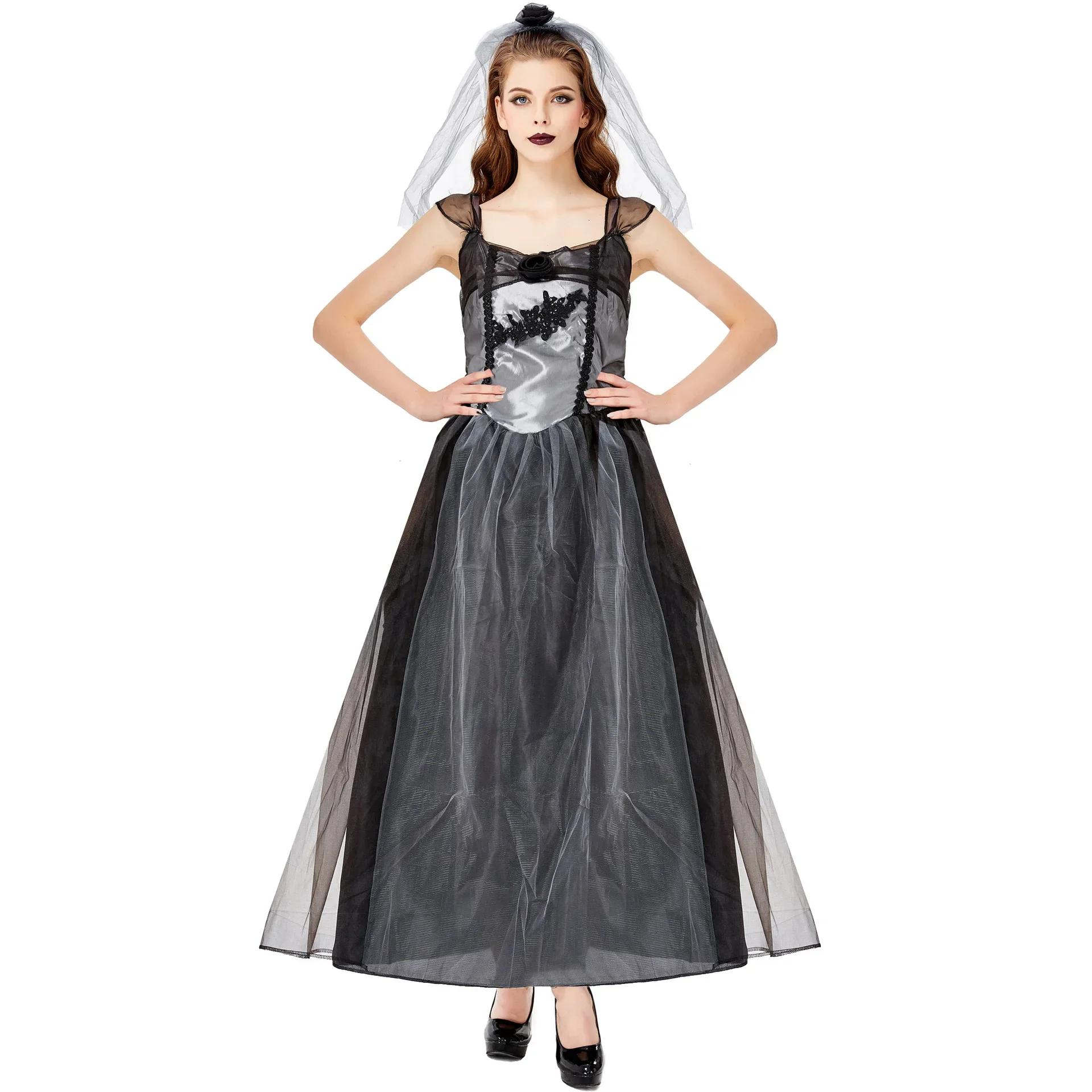 

Halloween Adult Female Zombie Bride Cosplay Costume