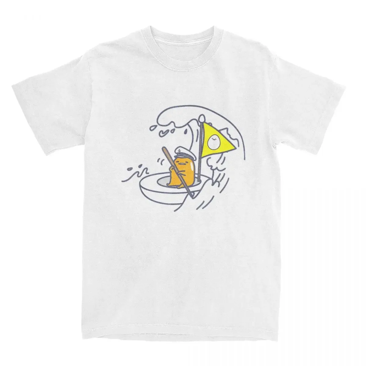 The Lazy Egg Sail Away T Shirt for Men Pure Cotton Cool T-Shirts O Neck Tees Short Sleeve Tops Gift Idea