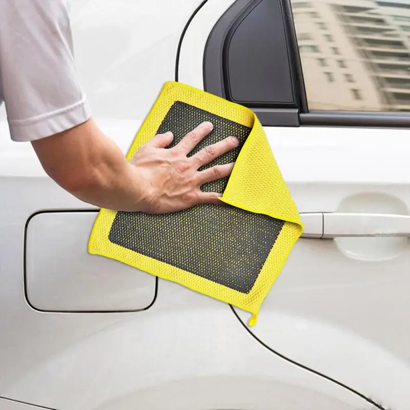 Clay Towel Auto Detailing Mesh Microfiber Scratch-Free Decontamination Clay Bar Towel Auto Care Paint Safe Synthetic Clay Towel