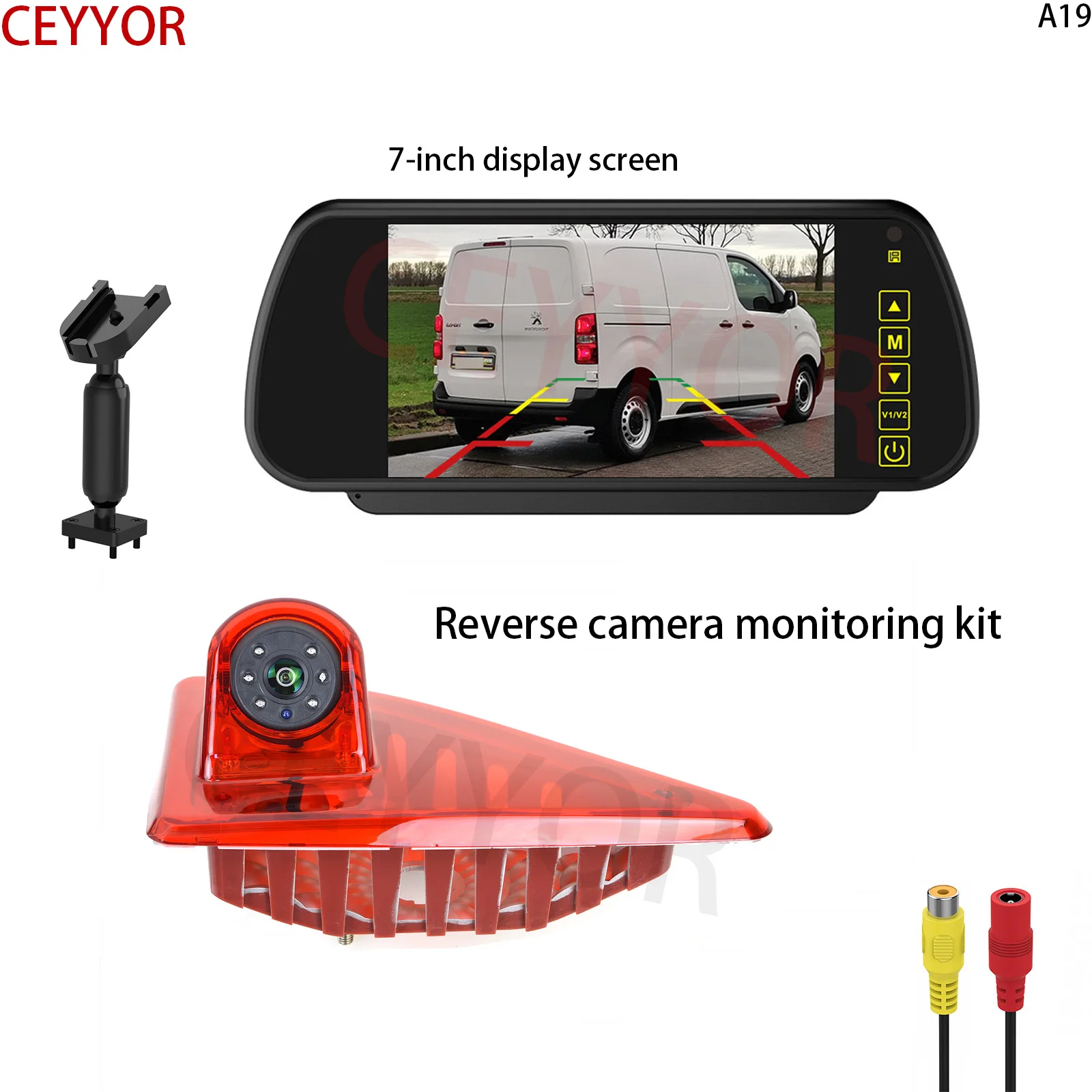 

7 Inch Monitor Kit Brake Light Rear View Camera For Renault Master MK3 Opel/Vauxhall Movano Nissan NV400 2010-2021