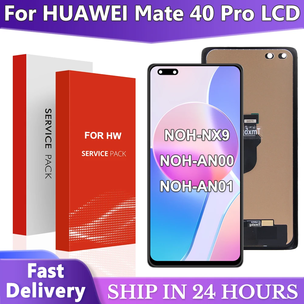 For Huawei Mate 40 Pro LCD NOH-NX9, NOH-AN00 NOH-AN01 Display Touch Screen Digitizer Assembly Mate 40 pro Display Screen