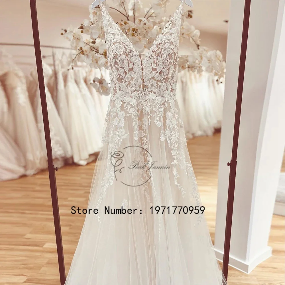 Ivory Gorgeous Wedding Dresses High Quality Tulle Applique Elegant Bridal Gown Button Back Court Train vestidos de novia 2024