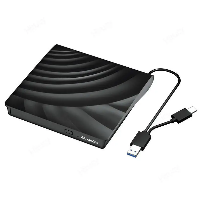 Top External Blu-ray Optical Drive USB 3.0 Portable 3D BD-Combo Reader CD DVD Player Burner for Laptop PC Computer Notebook