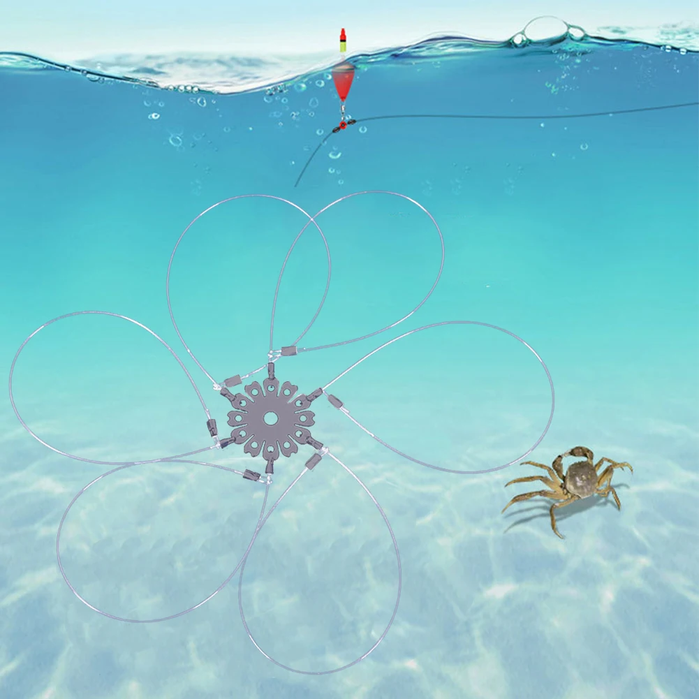 6/8 Rings Crab Catcher Loop Stainless Steel Shrimp Crab Cast Trap Ring Round Fishing Accessories