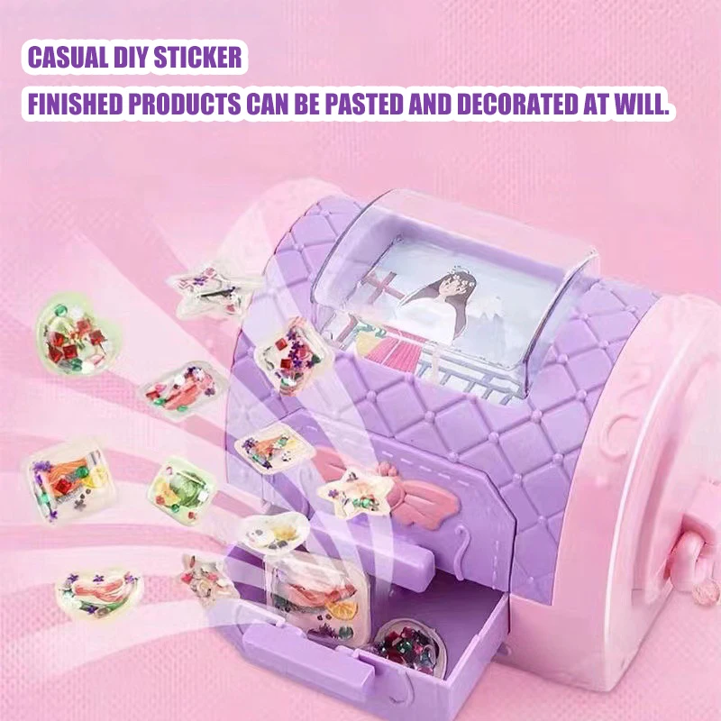 Magie DIY 3D Aufkleber Maschine Handwerk Spielzeug für Mädchen Handarbeit Kreative Stereoskopischen Cartoon Aufkleber, Der Kinder Spielzeug Geburtstag Geschenk