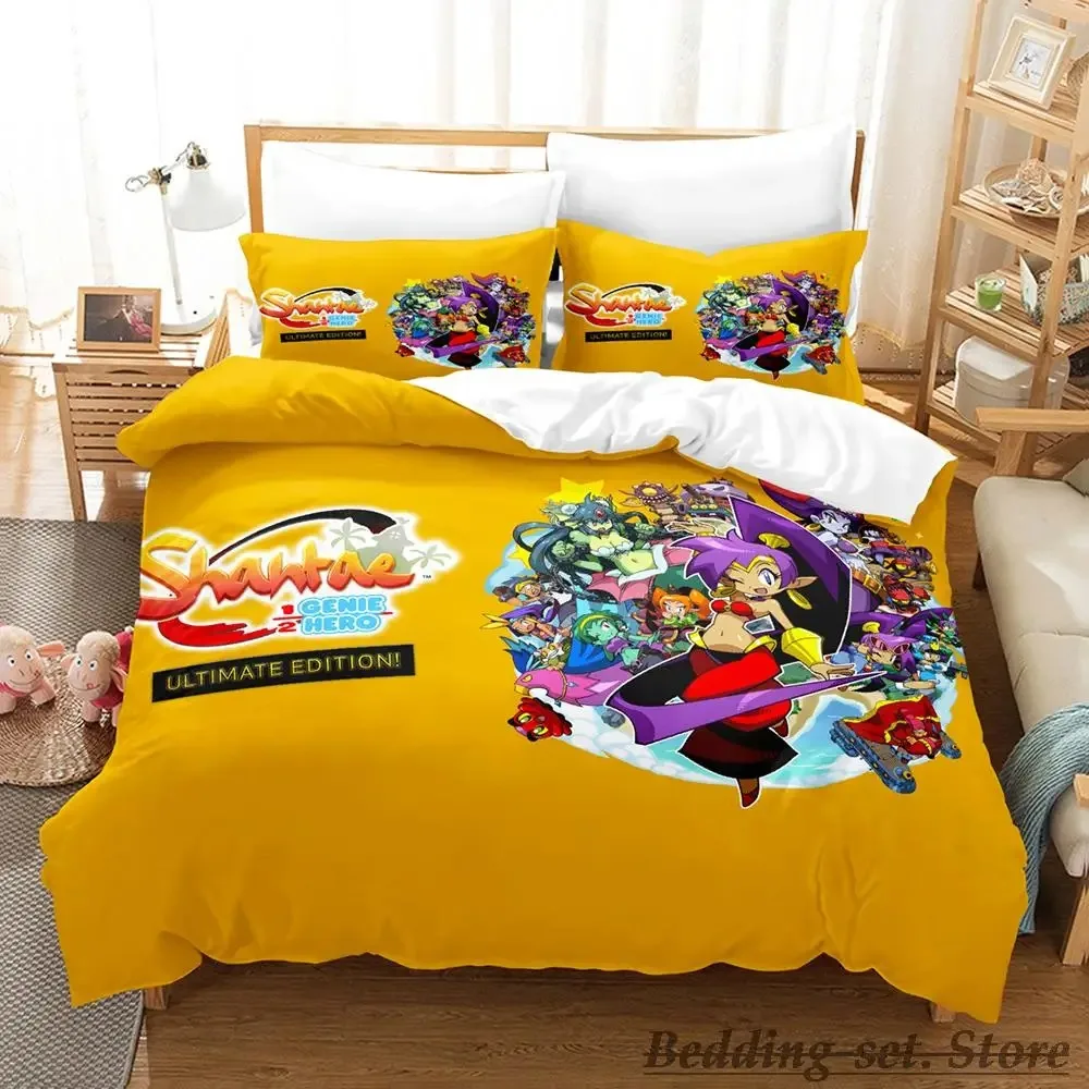 Shantae-Juego de cama de Héroe de medio genio para adultos y niños, ropa de cama individual, Twin, Full, Queen, King Size, juego de funda de edredón para dormitorio, Anime, 2023