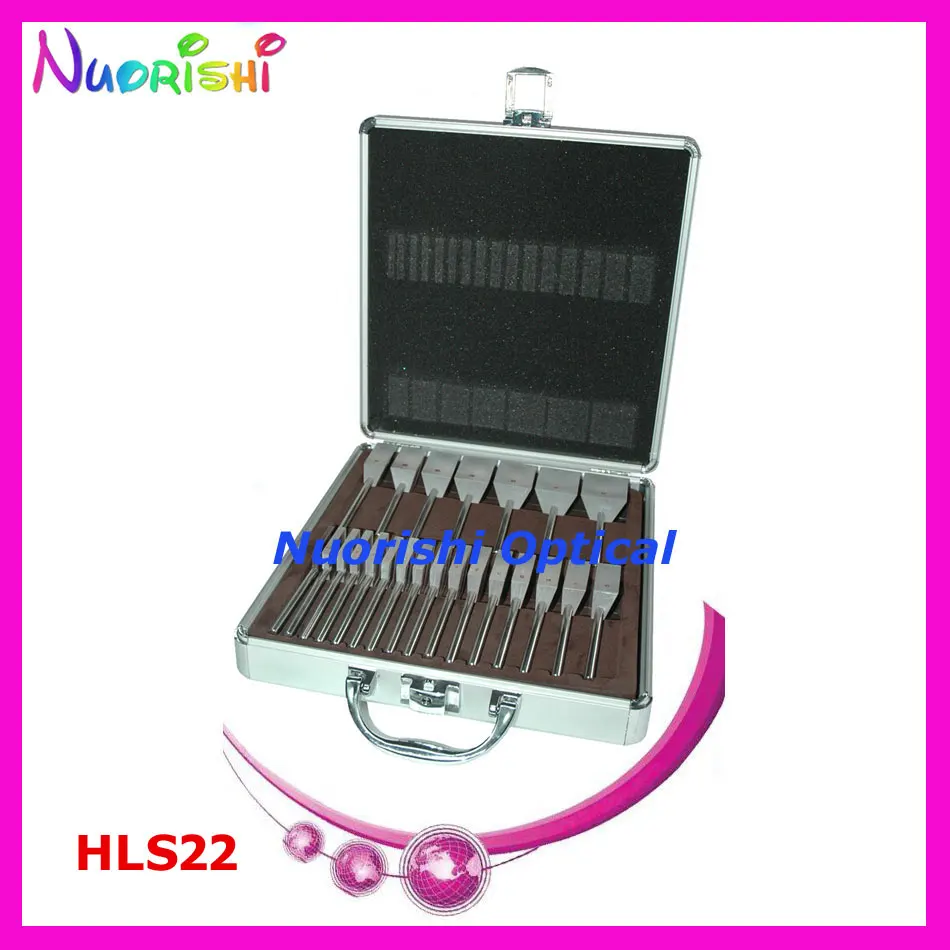 HLS22 Optometry Acrylic Prism Bars With Stainless Steel Handle Kit Set Aluminum Case Packed