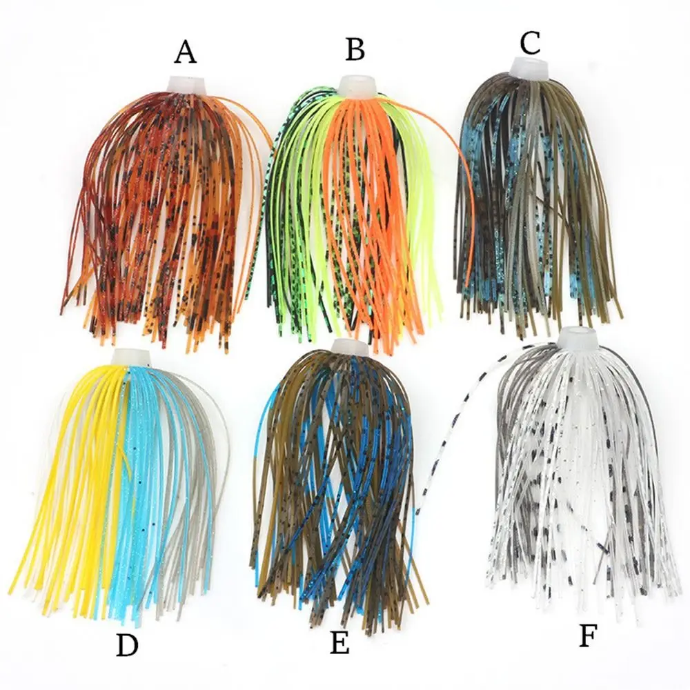 1Pc 88 Strands 64mm Silicone Skirts Elastic Hole Umbrella Skirts Fishing Accessories Buzzbaits Spinner Buzz Bait