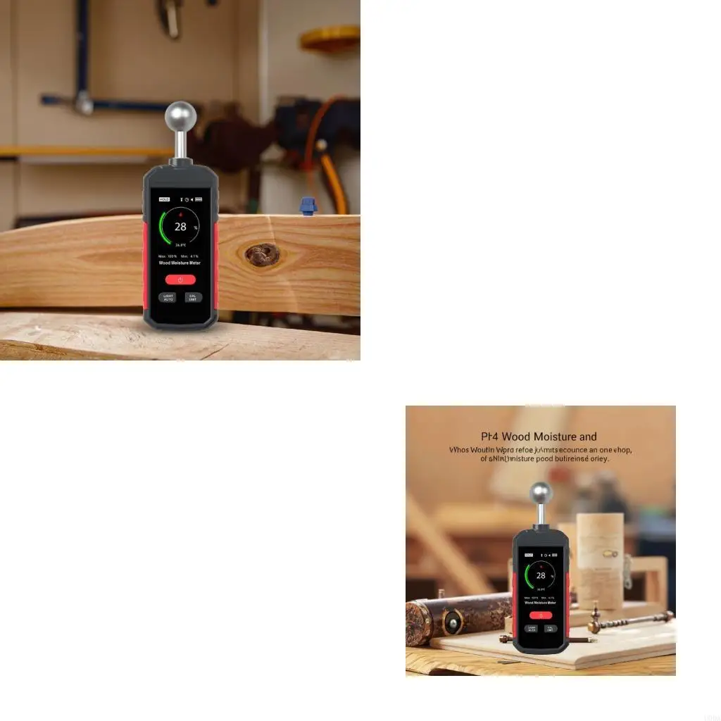 

Усовершенствованный тестер влажности для строительных материалов, шариковый зонд 5-40 мм, измерение температуры перезаряжаемой