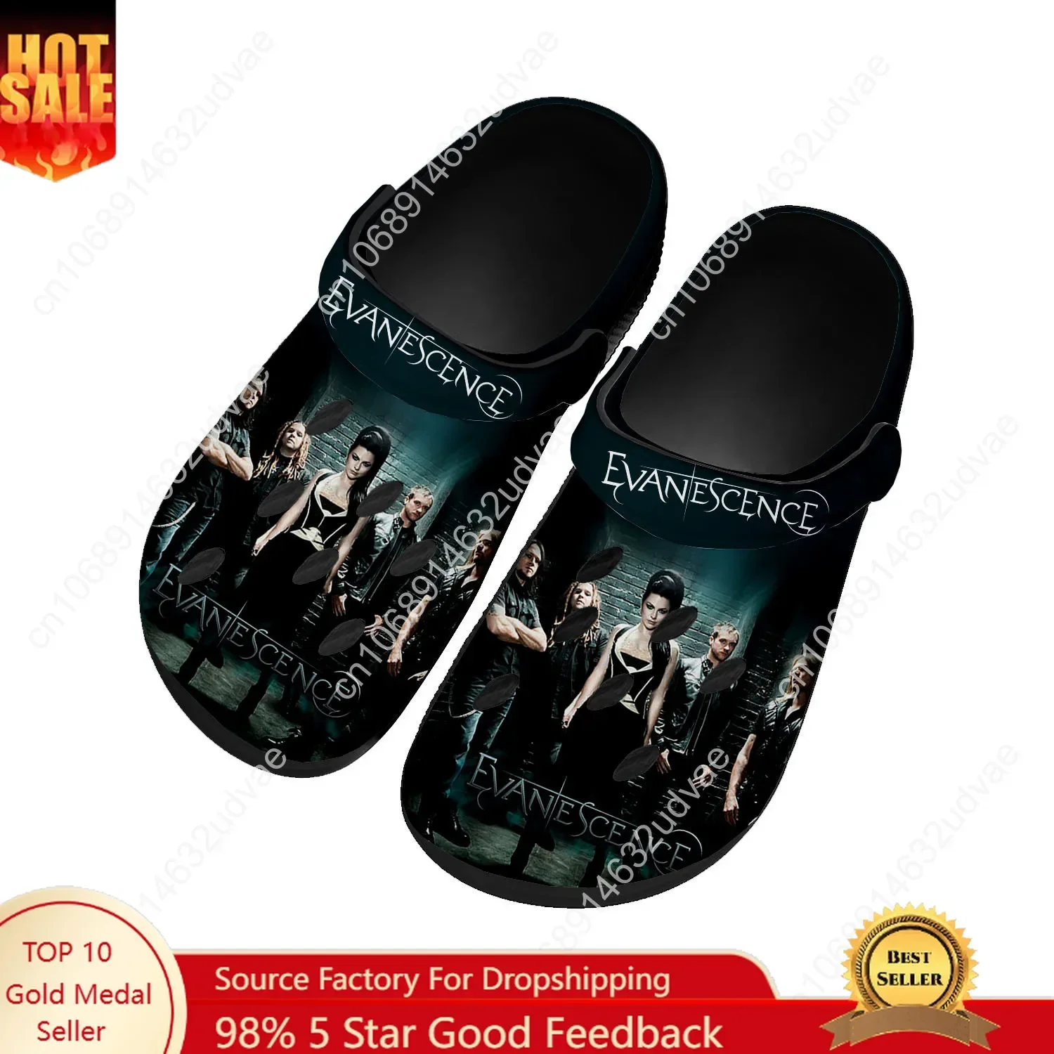 

Evanescence Water Shoes Mens Womens Comfortable Fashion Home Garden Clogs Customizd Sandals Beach Breathable Hole Slippers