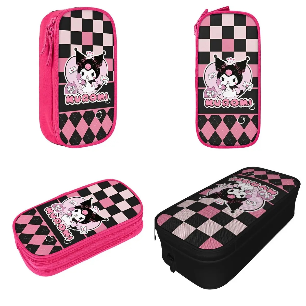 Kuromi Cartoon Cute Pencil Cases Lovely Pen Box Bag Kids Large Storage Students School Gift Pencil Box