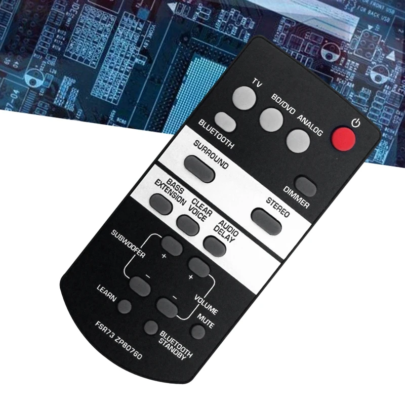 FSR73 ZP80760 Replace Remote For Yamaha Sound Bar ATS-1050 ATS-1050-R YAS-105 ATS-1050BL SRT-700 ATS1050 ATS1050R YAS105 Durable