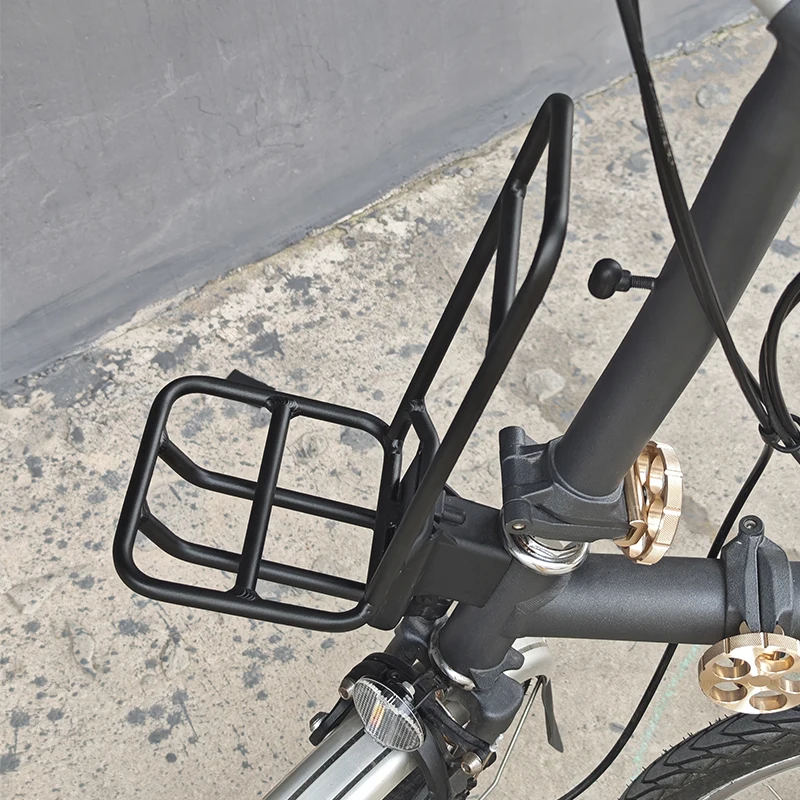 Klappbarer Blike-Frontträger für Brompton-Fahrräder, superleicht, für Brompton-Fahrradzubehör, aus Aluminiumlegierung – Detail 3