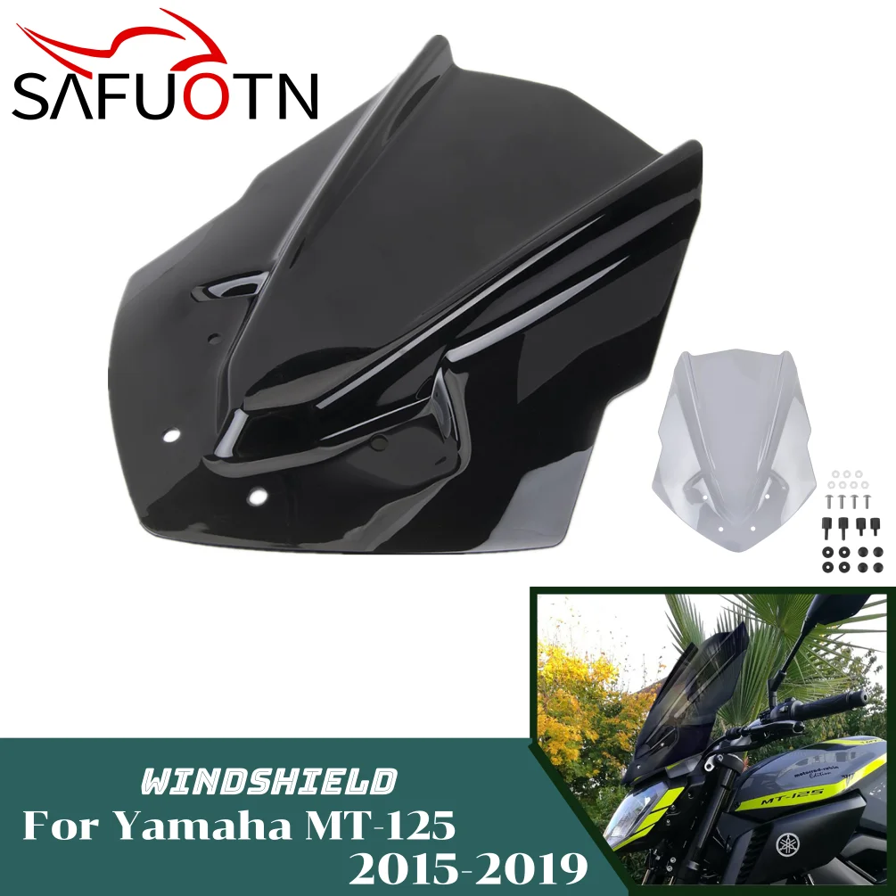 

For MT 125 MT125 Sport Touring Windshield Windscreen For Yamaha MT-125 2015-2019 Motorcycle Wind Deflector Shield Screen