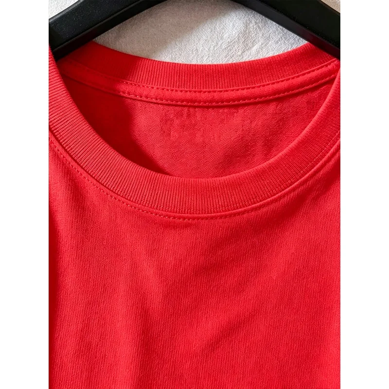 Christmas Series Print, 100% Pure Cotton, Available In Three Colors, Round-Neck Short-Sleeved Women'S T-Shirt Top
