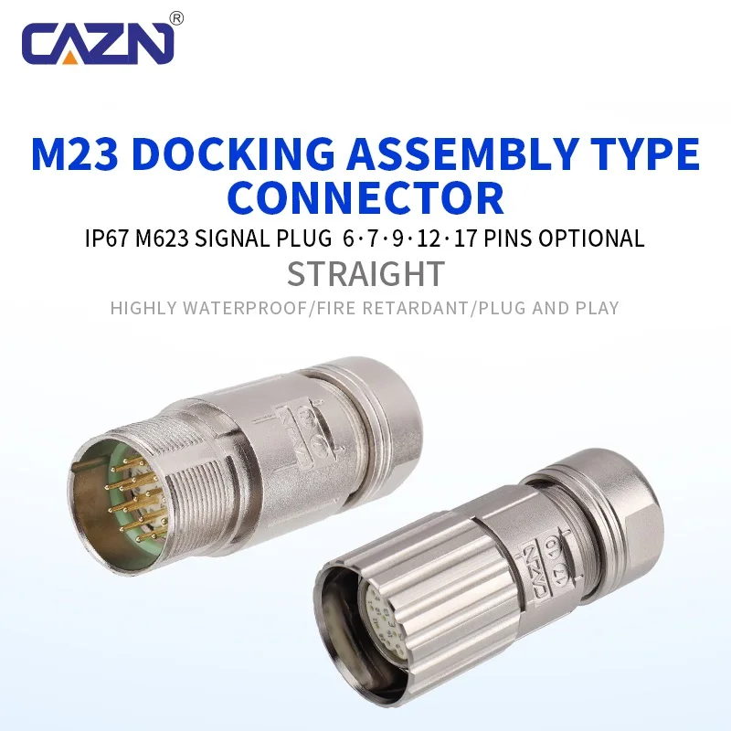 M623 Male Female Plug 12 19 Hole 17 Core 6 Pin 8PIN ClockwiseCounterclockwise Servo Motor Coding Dysprosium Aviation Connector