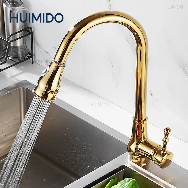 Gold Kitchen Faucet Black Sink Faucet Mixer Tap 360 degree rotation torneira cozinha mixer taps Kitchen Tap