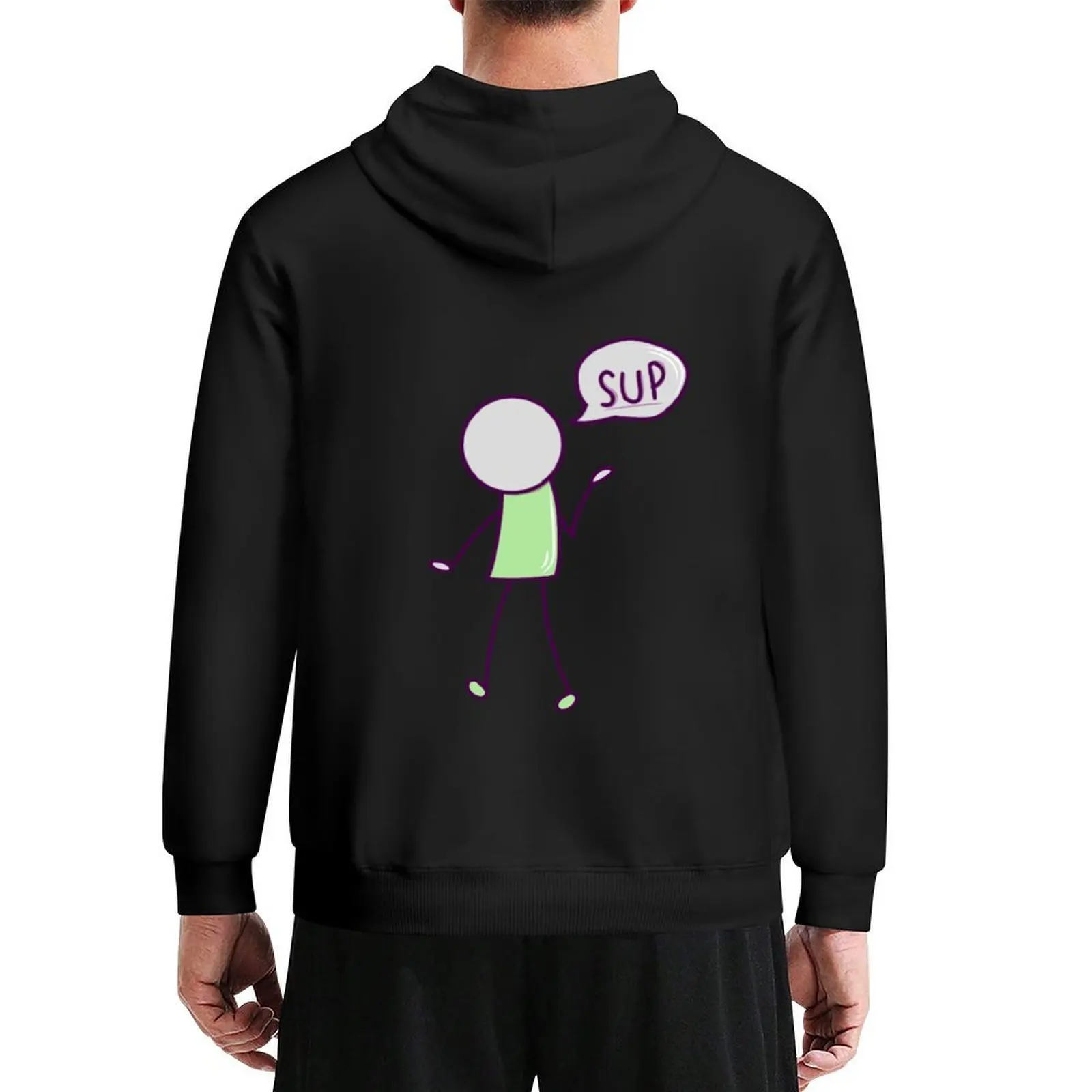 

Simple Guy Saying Sup (green) Hoodie anime clothing men's clothes autumn clothes aesthetic clothing japanese hoodie