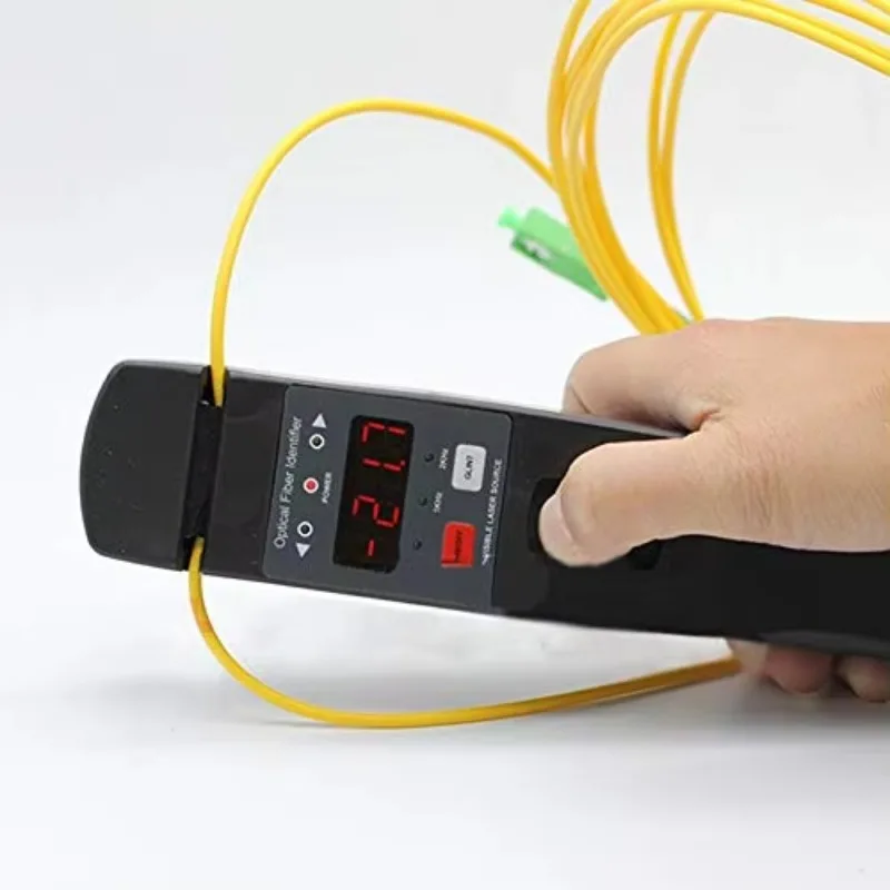 650nm Live Fiber Identifier Built-in 10km VFL FC SC ST Interface Portable FTTH Tool Working Temp -20~+60℃ For Cable Detection