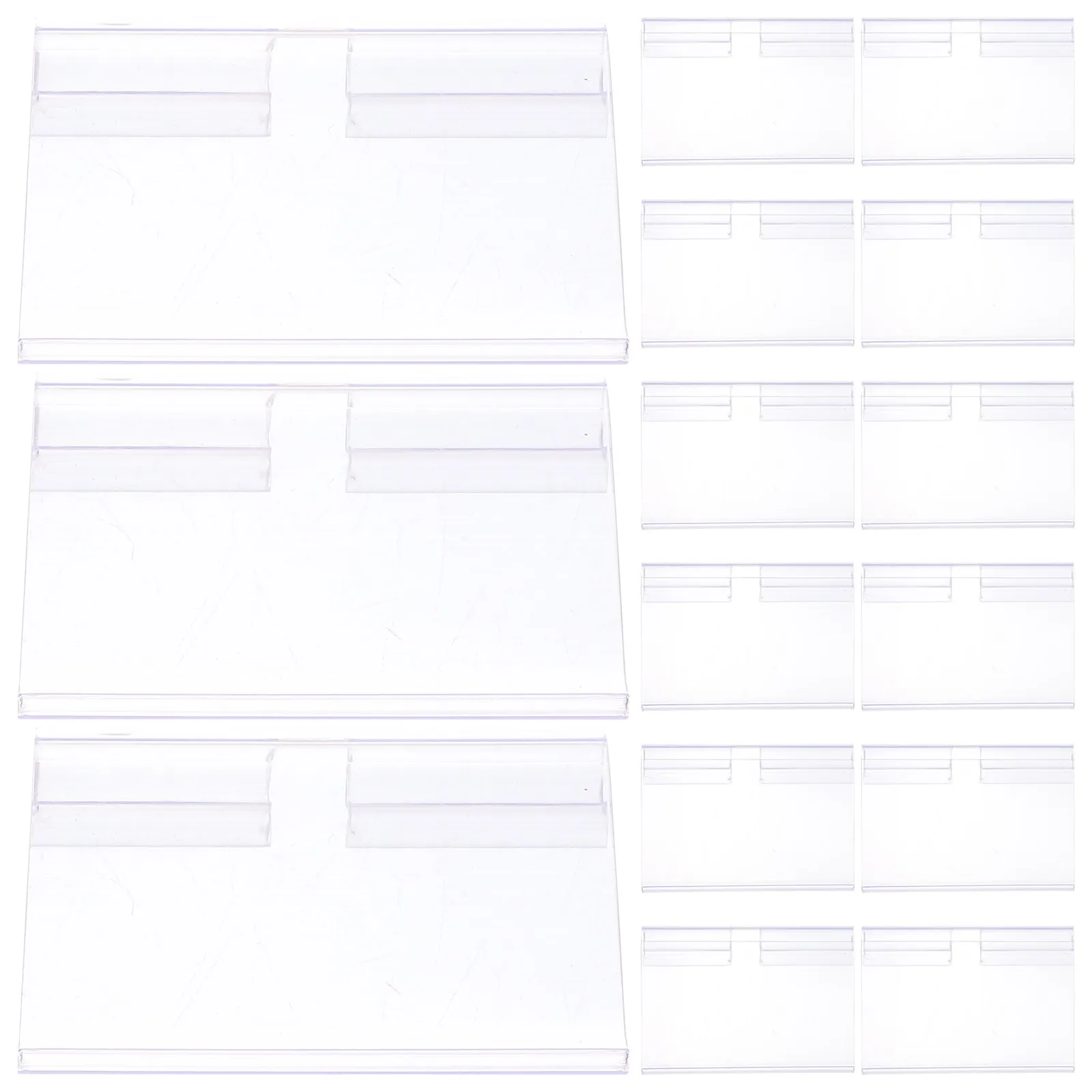 

50Pcs Price Tag Display Holders Transparent Plastic Shelf Label Clips Wear Resistant Merchandise Sign Holders for Shop