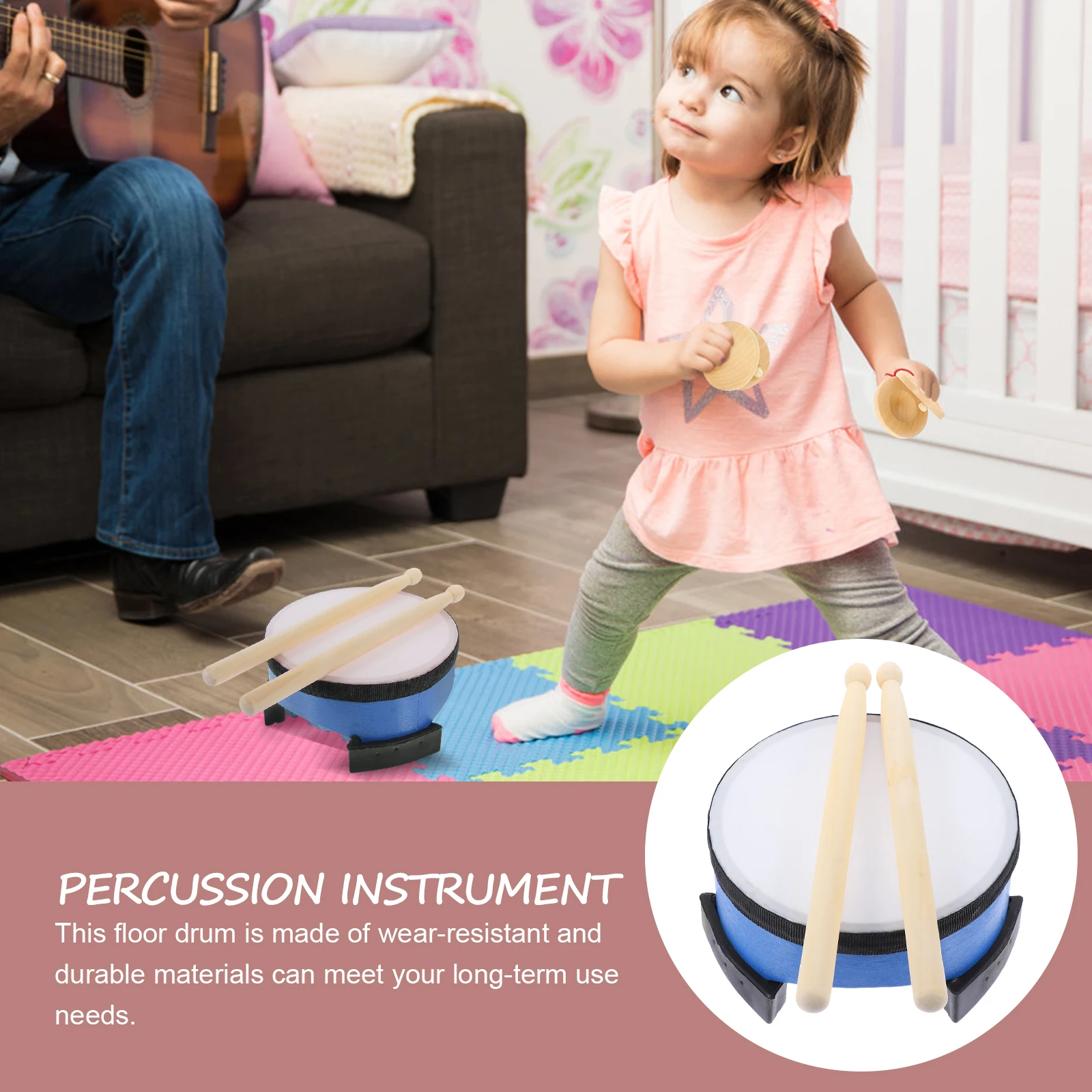 

Percussion Drum Toddler Kids Musical Instruments Imitation for Children