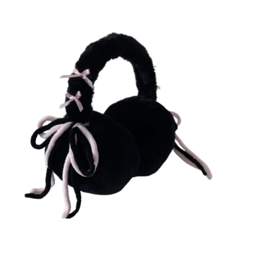 الحلو إيرفلاب Bowknot غطاء للأذنين فرو الأرنب الصناعي لينة الشتاء الأذن دفئا يندبروف رشاقته أفخم غطاء للأذن المدرسة