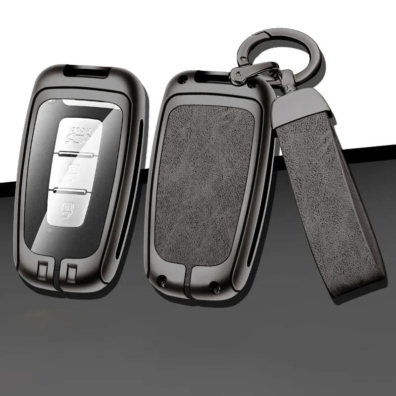 

Zinc Alloy Leather Car Key Case Cover Holder Fob Protector Shell For Kia Forte Rio 3 K2 K3 K5 Sportage Auto Interior Accessories