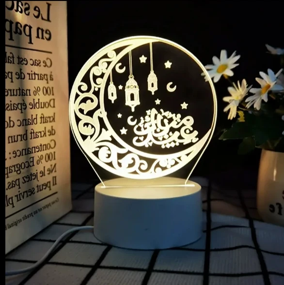 Lua castelo 3d acrílico luzes led família crianças nightlight lâmpada dia dos namorados lâmpada de cabeceira para festa de aniversário decoração