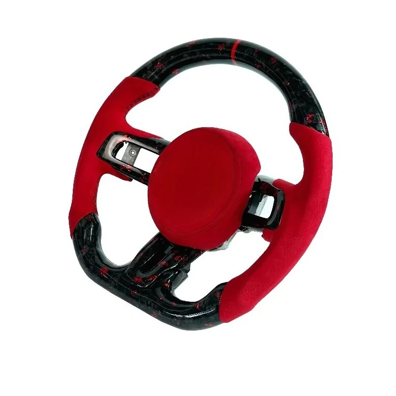 Factory-customized  AD Model Sports 3-Spoke 30mm Forged Carbon Fiber Car Steering Wheel Suitable