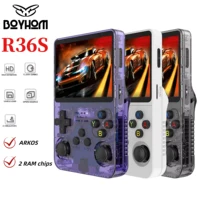 BOYHOM 100% consola de juegos portátil Retro ARKOS 2,0 R36S Original 3,5 ''IPS, más de 15000 juegos, reproductor de bolsillo portátil Retro, 64G/128G