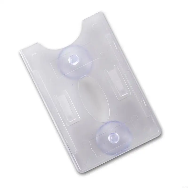   Windshield Mounted Card Container Suction Card Mount For Storing Parking Permits And Identification In Vehicles