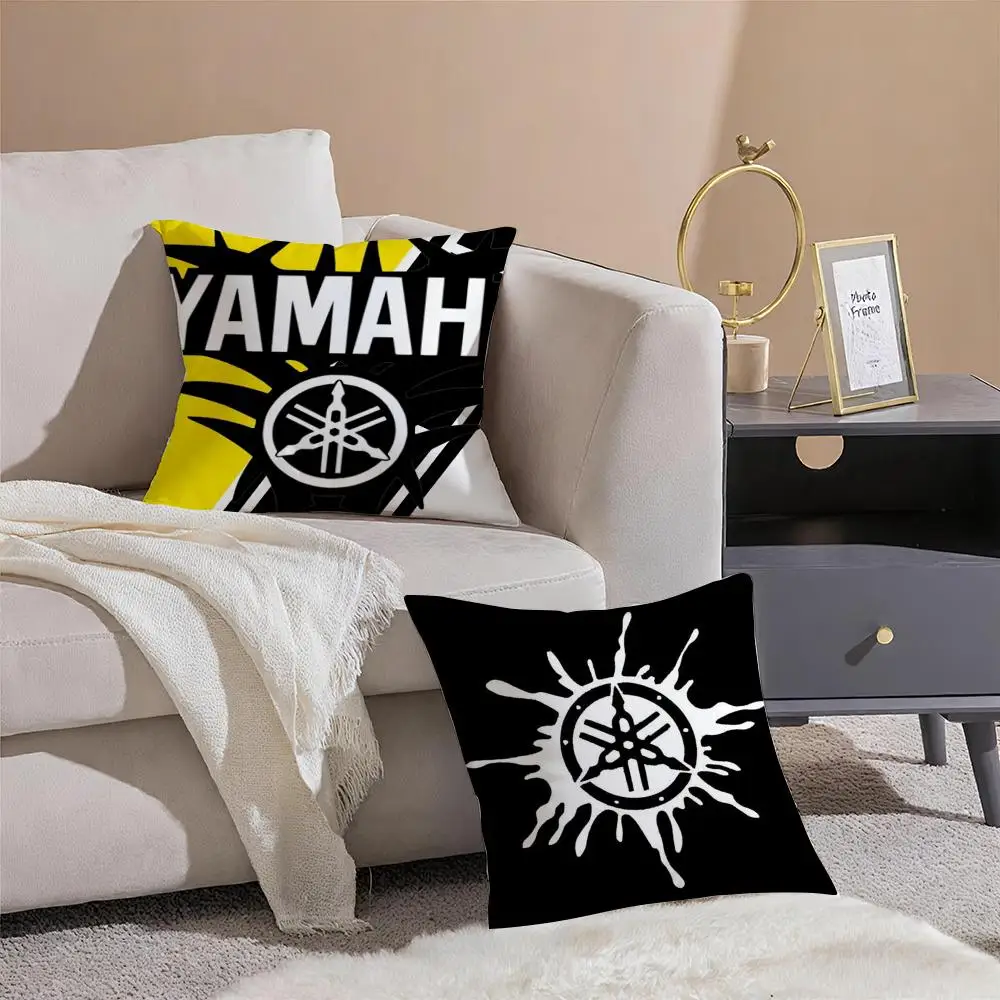 Motorcycle Racing Y-YamahaS Cushion Cover Linen Pillowcase Cover Soft Decor for Sofa Home Room