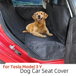 Funda de asiento de coche para mascotas, asiento trasero de coche, estera de viaje impermeable para perros y mascotas, transportador de perros y gatos, hamaca para coche para perros Tesla modelo 3 Y