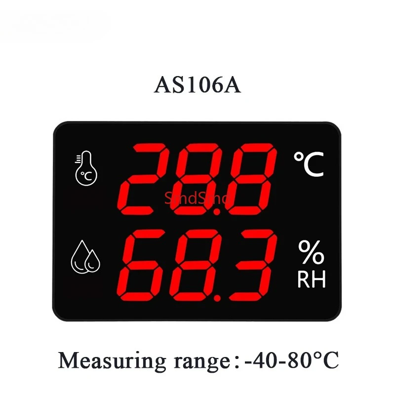 Indoor Temperature and Humidity Display With time Industrial Thermo-hygrometer Digital Thermometer LCD Screen Hygrometer