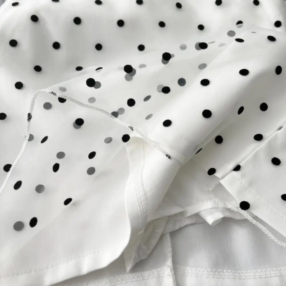 Female Clothing Vintage Polka Dot Skirt Korean Style Zipper Slim Fit Skirt Casual A-line Skirt Elegant Occasions