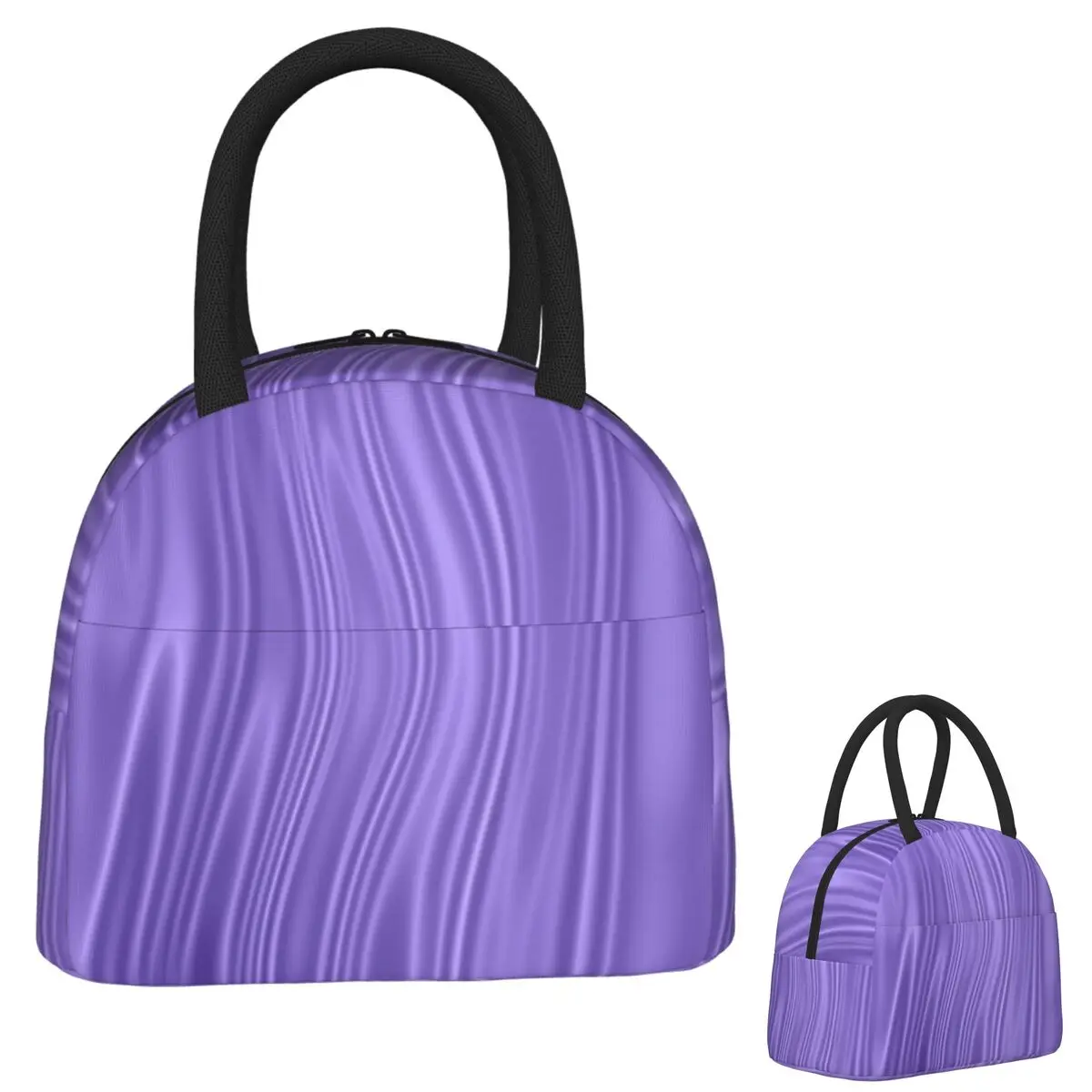 

Soft Silk In Violet Insulated Lunch Bag for Women Kids Portable Food Boxes Thermal Lunch Box Tote