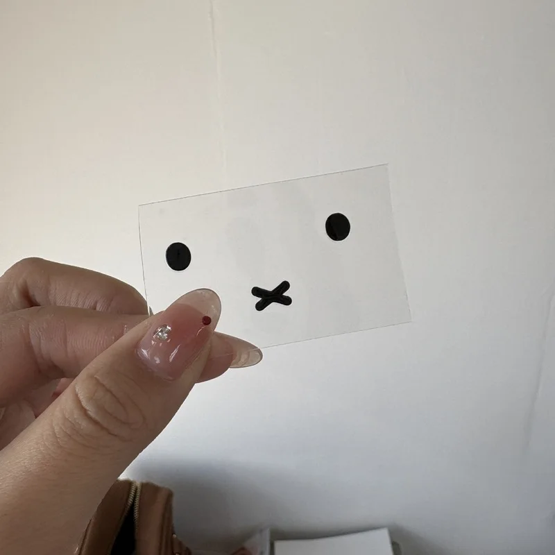 Cute Rabbit Face Sticker Waterproof Transparent Decorative Decal For Phone Laptop Water Bottle Home Decor